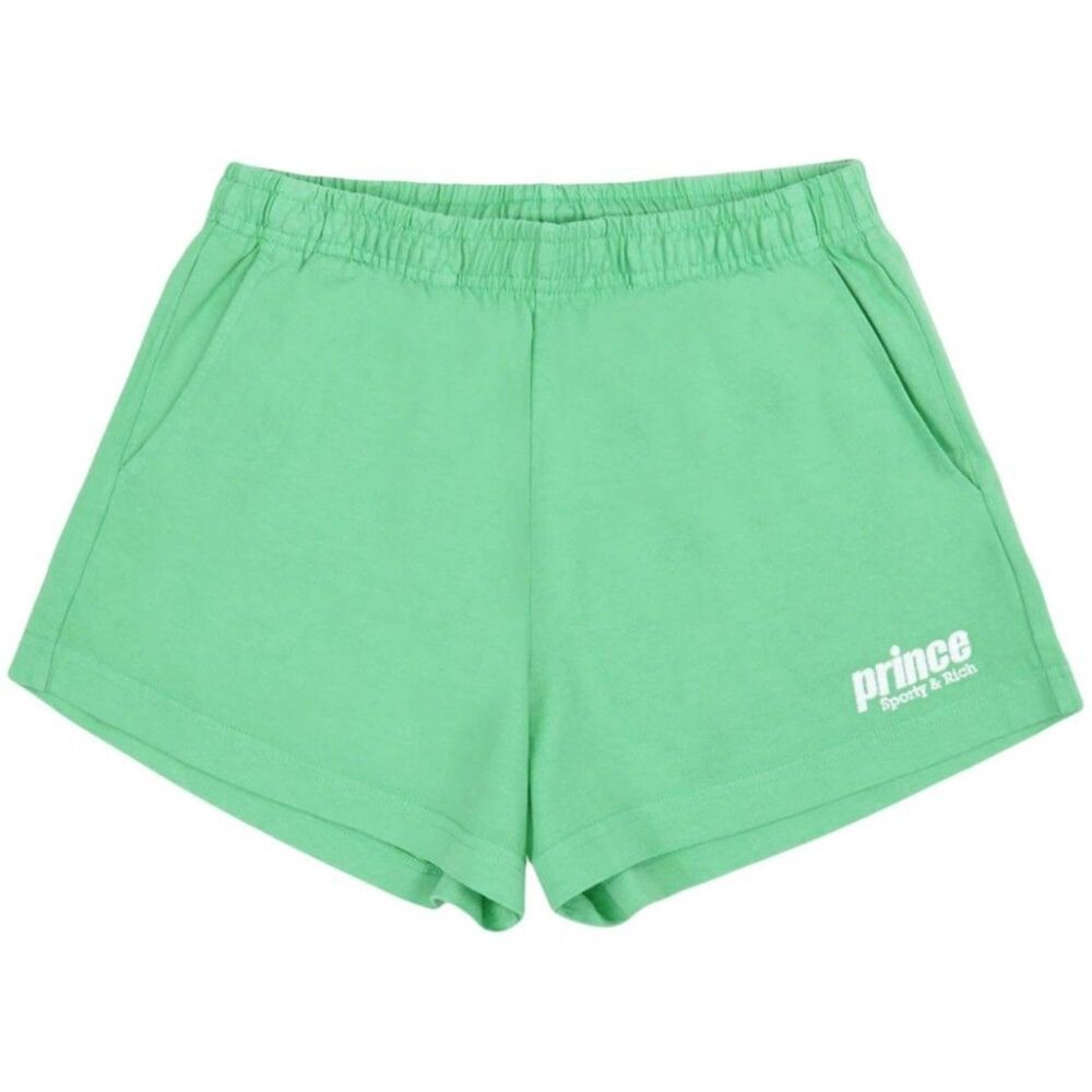 NWT Sporty & Rich x Prince Disco Cotton Shorts in Green size S